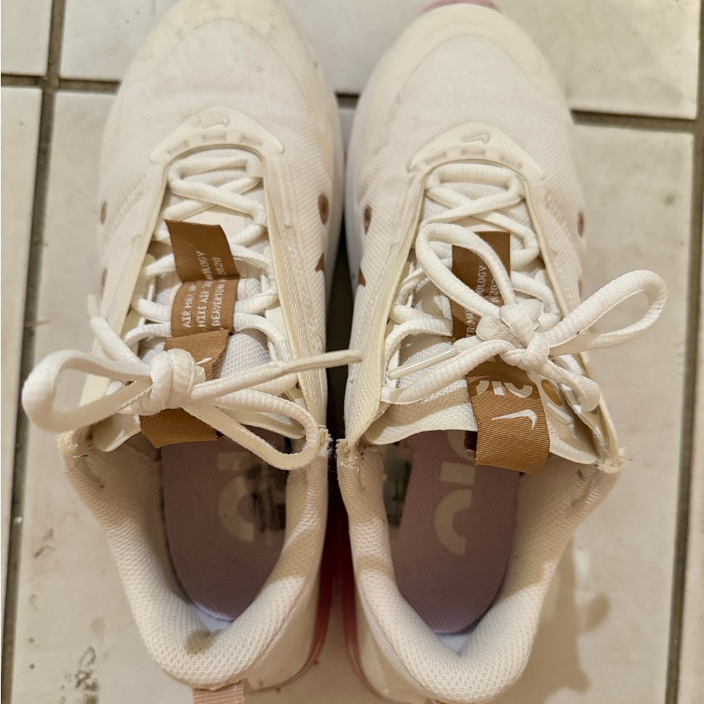 Nike Women's White and Brown Sneakers - air max